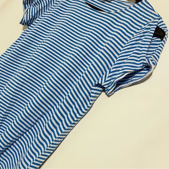 J Jill Womens Blue And White Stripes Linen‎ Top Size Small - Picture 4 of 6